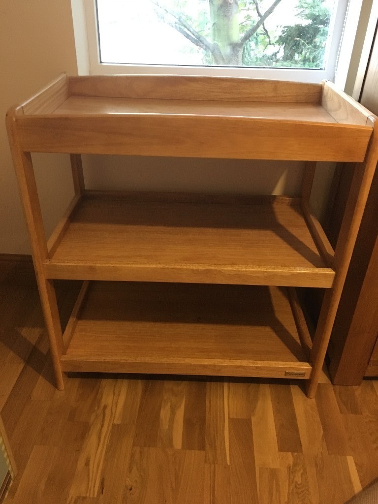 light wood changing table